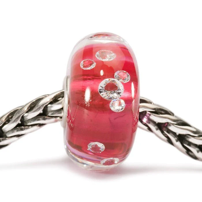 Trollbeads Diamond Bead, Pink 81006 - Image 2